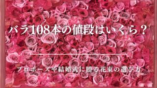 バラ108本の値段はいくら？プロポーズや結婚式に贈る花束の選び方