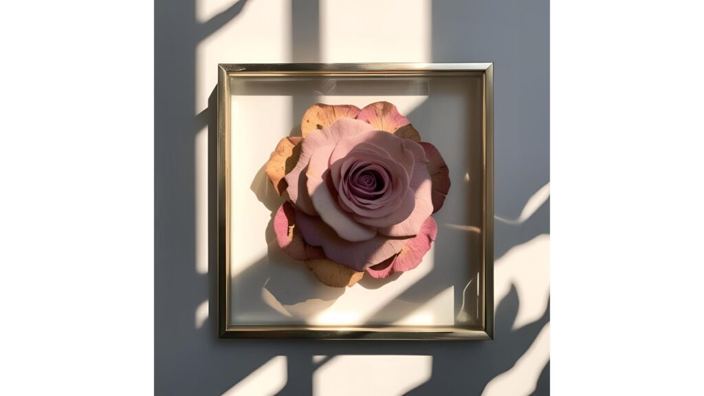 バラ　押し花